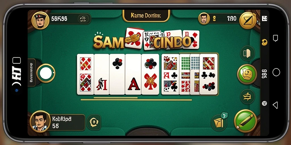 Tampilan menawan dari gameplay Domino di 5RT.