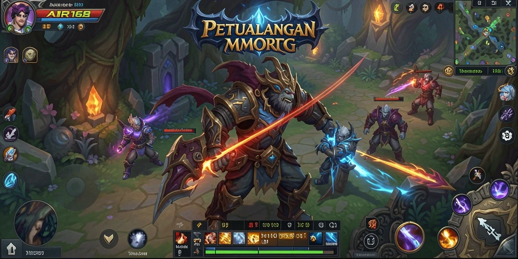 Gameplay seru dan penuh aksi dalam AIR168 MMORPG.