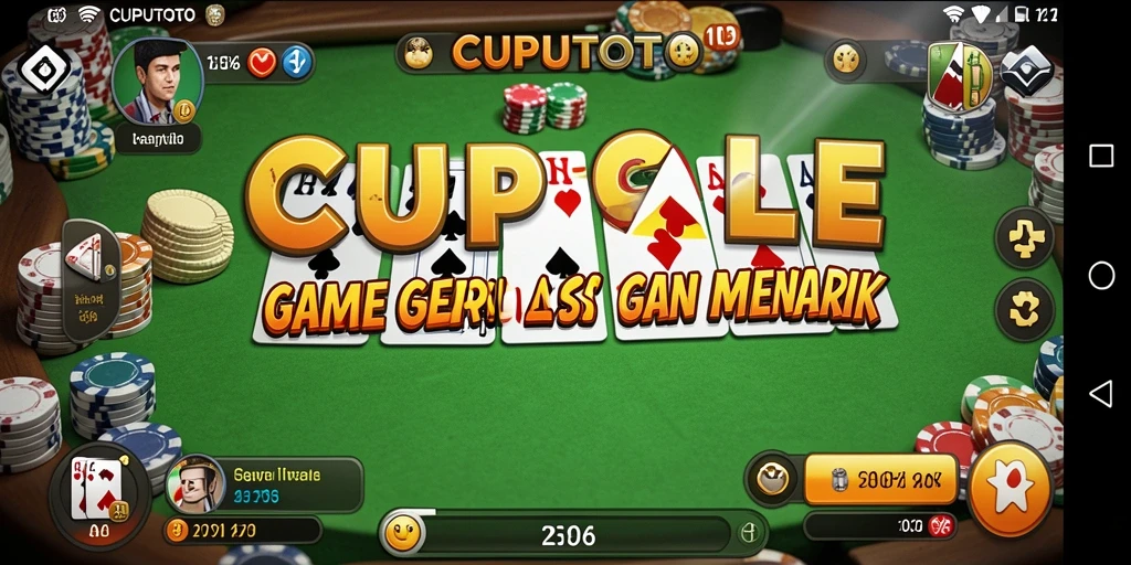 Tampilan gameplay seru dari CUPUTOTO dengan kartu Gaple.