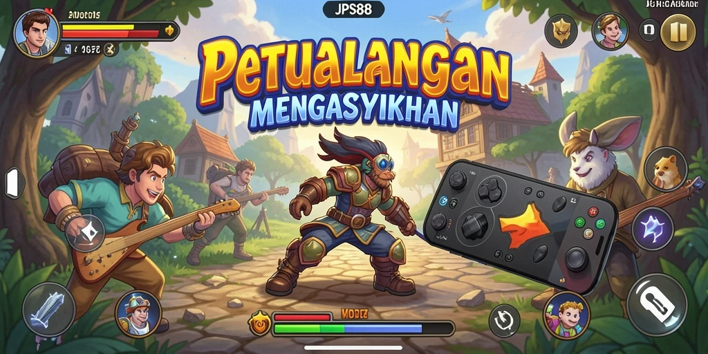Tangkapan layar utama JPS88 menampilkan aksi gameplay Arcade yang seru.