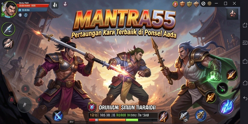 Screenshot gameplay pertarungan seru di MANTRA55.