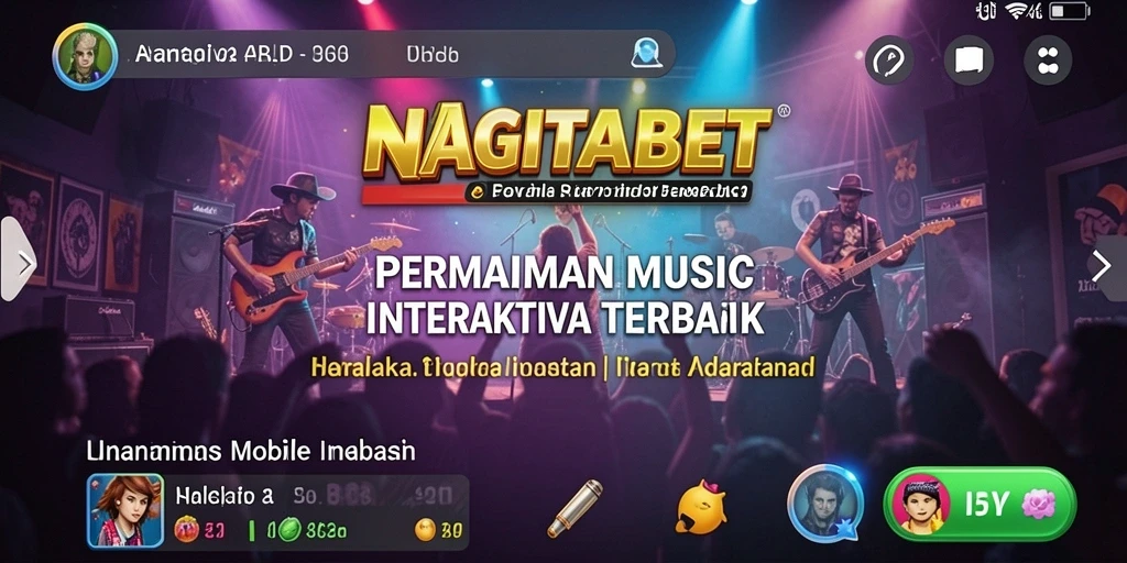 Tampilan gameplay interaktif NAGITABET dengan musik yang dinamis.