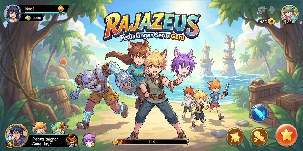 Tampilan menakjubkan dari gameplay RAJAZEUS yang penuh aksi