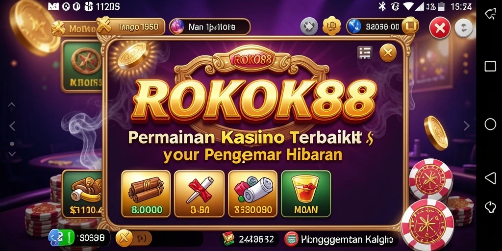 Tampilan gameplay ROKOK88 yang penuh warna dan menarik.