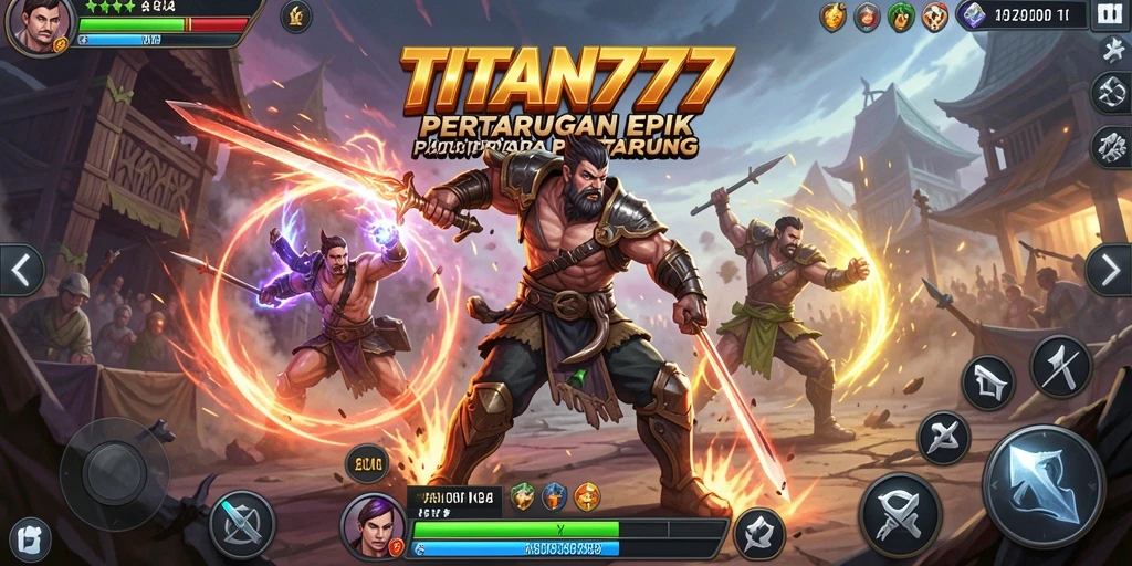Tampilan luar biasa dari gameplay pertarungan di TITAN777.